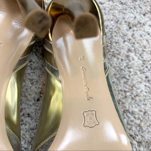 Gianvito Rossi Perspex Panel Metallic Leather Pump - Picture 13 of 13